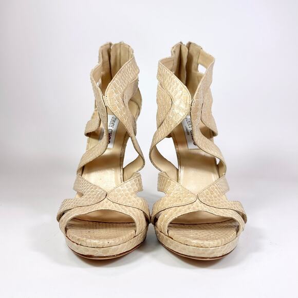 Jimmy Choo Python Strappy Sandal Heel - Women’s 11 - Picture 5 of 8